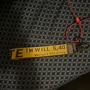 Yellow off-white keychain